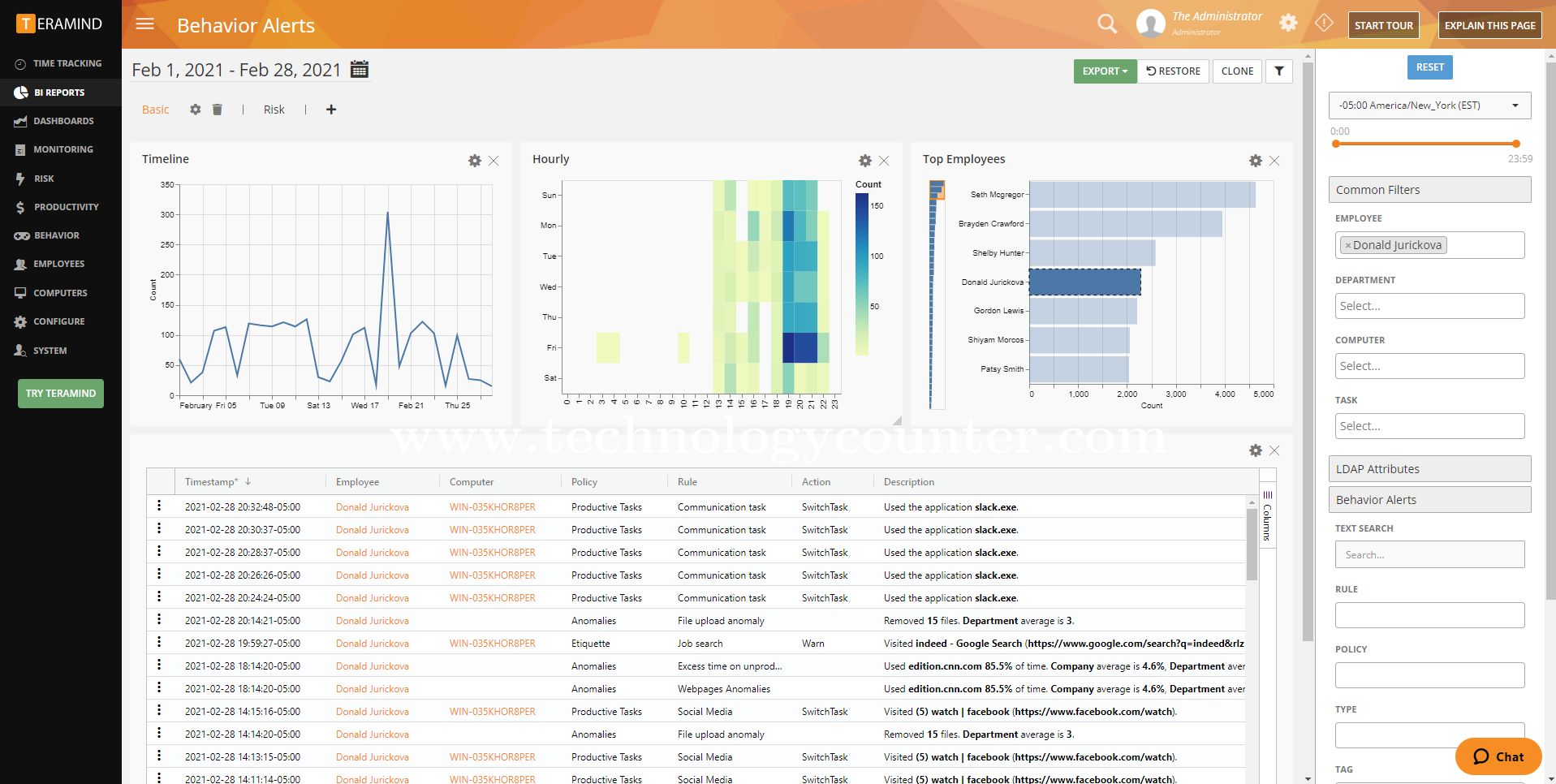 Teramind DLP Screenshots
